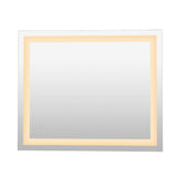 Jim Rectangular Frameless Anti-Fog Aluminum Front-lit Tri-color LED Bathroom Vanity Mirror with Smart Touch Control