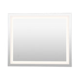 Jim Rectangular Frameless Anti-Fog Aluminum Front-lit Tri-color LED Bathroom Vanity Mirror with Smart Touch Control