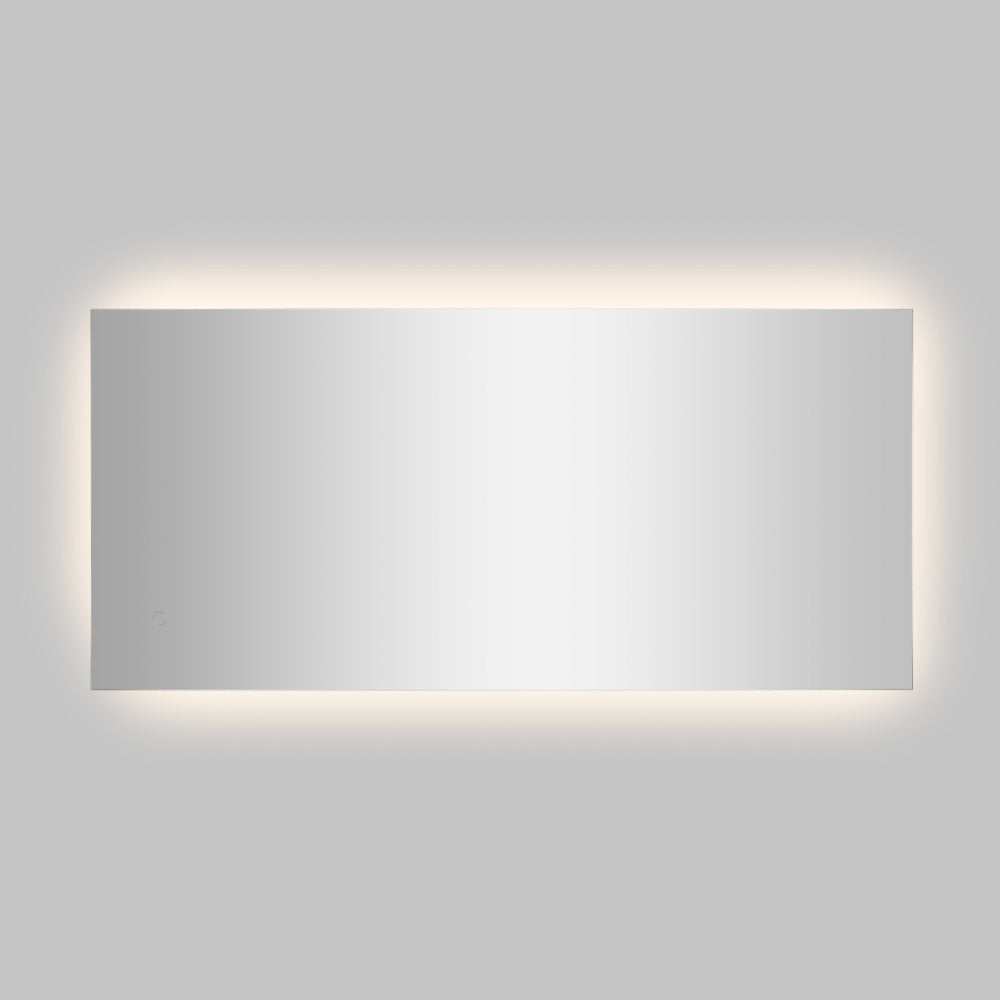Paige Rectangular Frameless Anti-Fog Aluminum Back-lit Tri-color LED Bathroom Vanity Mirror with Smart Touch Control