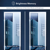 Icy Full-length Rectangular Frameless Anti-Fog Plug-in/Hardwire Aluminum Front-lit Tri-color LED Freestand/Hang Mirror with Smart Touch Control