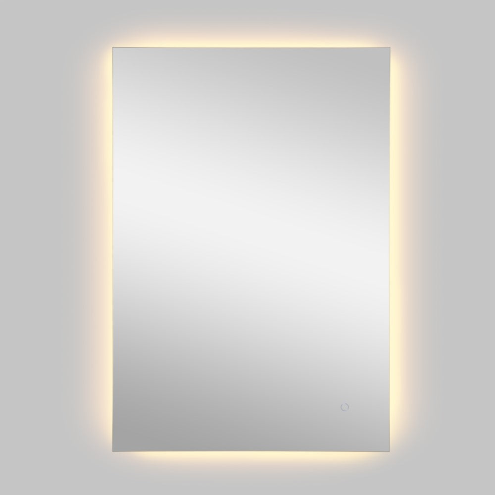 Paige Rectangular Frameless Anti-Fog Aluminum Back-lit Tri-color LED Bathroom Vanity Mirror with Smart Touch Control