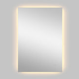 Paige Rectangular Frameless Anti-Fog Aluminum Back-lit Tri-color LED Bathroom Vanity Mirror with Smart Touch Control