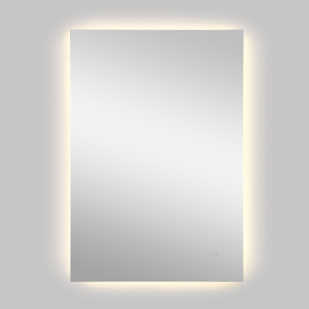 Paige Rectangular Frameless Anti-Fog Aluminum Back-lit Tri-color LED Bathroom Vanity Mirror with Smart Touch Control