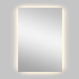 Paige Rectangular Frameless Anti-Fog Aluminum Back-lit Tri-color LED Bathroom Vanity Mirror with Smart Touch Control