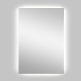 Paige Rectangular Frameless Anti-Fog Aluminum Back-lit Tri-color LED Bathroom Vanity Mirror with Smart Touch Control