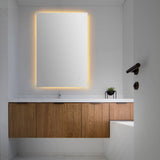 Paige Rectangular Frameless Anti-Fog Aluminum Back-lit Tri-color LED Bathroom Vanity Mirror with Smart Touch Control