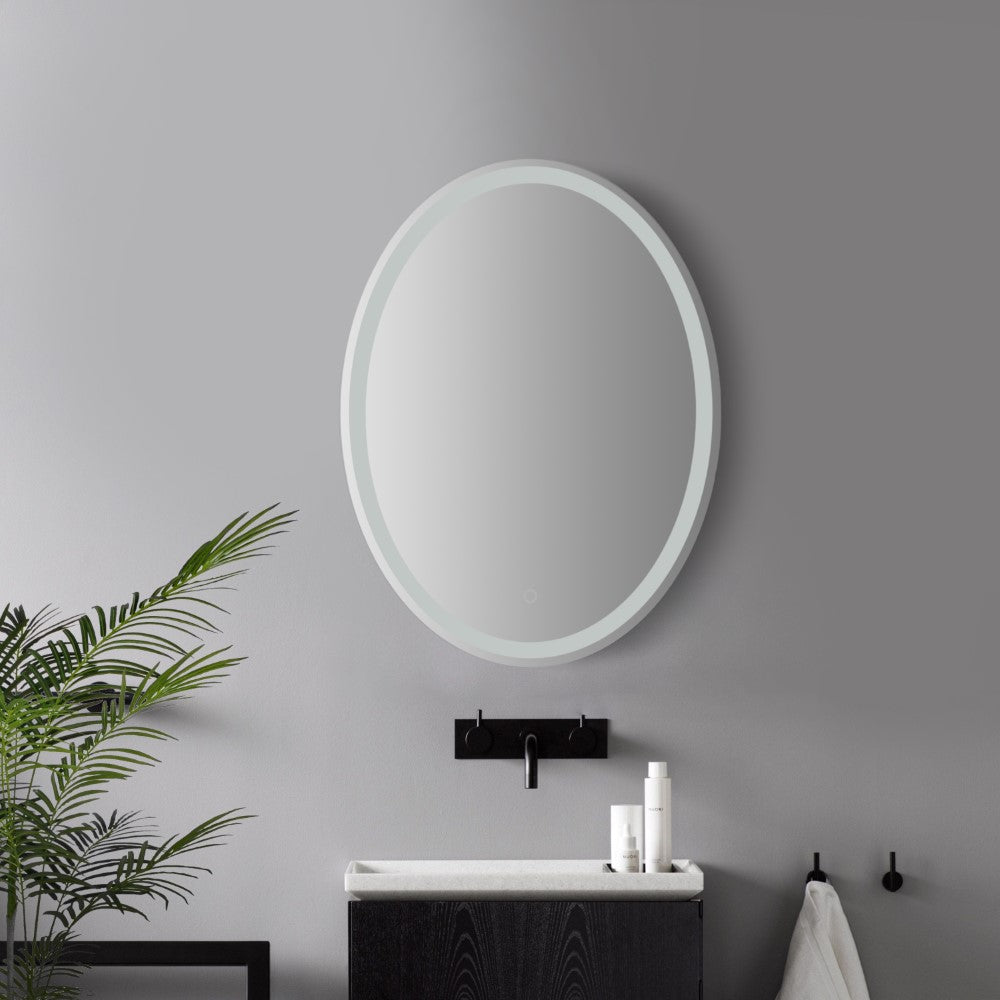 Sammy 27" Round Frameless Anti-Fog LED Vanity Mirror