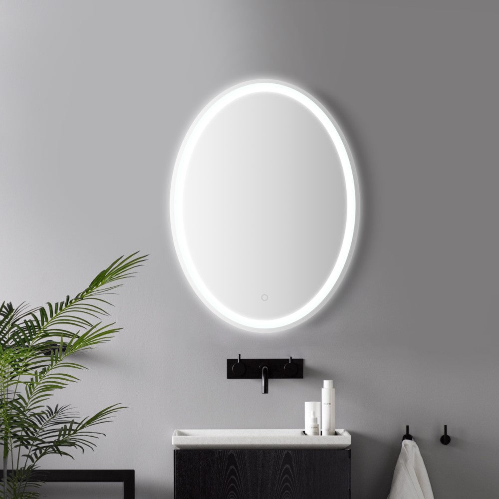 Sammy 27" Round Frameless Anti-Fog LED Vanity Mirror