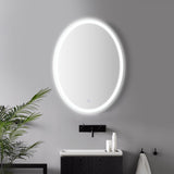 Sammy 27" Round Frameless Anti-Fog LED Vanity Mirror