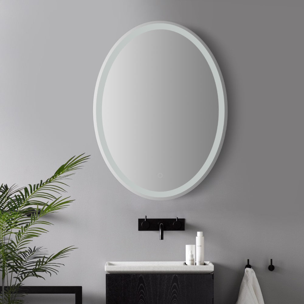 Sammy 27" Round Frameless Anti-Fog LED Vanity Mirror