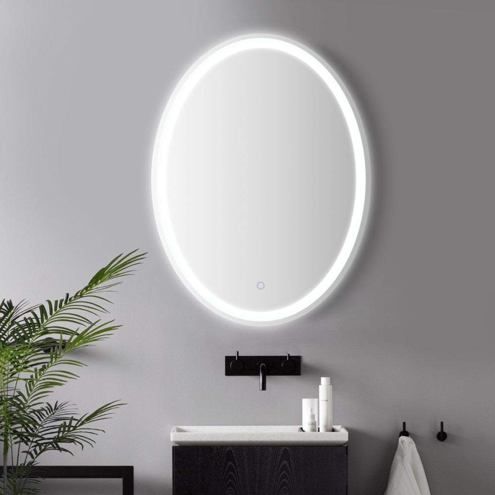 Sammy 27" Round Frameless Anti-Fog LED Vanity Mirror
