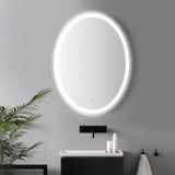 Sammy 27" Round Frameless Anti-Fog LED Vanity Mirror
