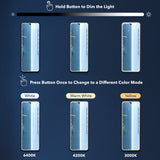 Accent Crystal Lining Rectangle Metal Framed Antifog Front-Lit Tri-Color Wall Or Floor Full-Length Mirror with Smart Touch