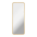 Accent Crystal Lining Rectangle Metal Framed Antifog Front-Lit Tri-Color Wall Or Floor Full-Length Mirror with Smart Touch
