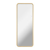 Accent Crystal Lining Rectangle Metal Framed Antifog Front-Lit Tri-Color Wall Or Floor Full-Length Mirror with Smart Touch
