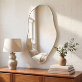 Jackson 20 in. W x 42 in. H Large Irregular Framed Decorative Wall Mirror