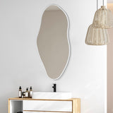 Jackson 20 in. W x 42 in. H Large Irregular Framed Decorative Wall Mirror