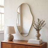 Jackson 20 in. W x 42 in. H Large Irregular Framed Decorative Wall Mirror