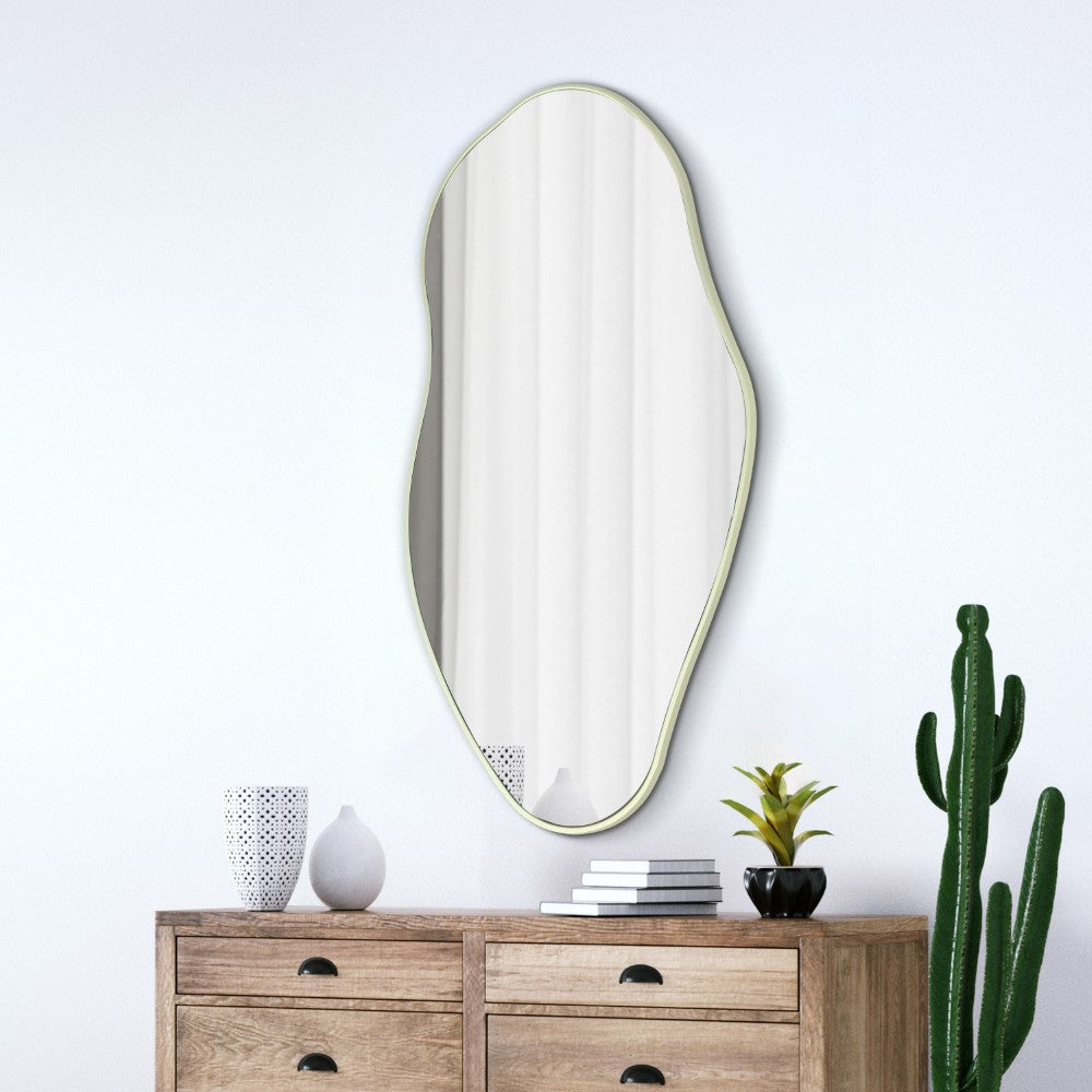 Jackson 20 in. W x 42 in. H Large Irregular Framed Decorative Wall Mirror