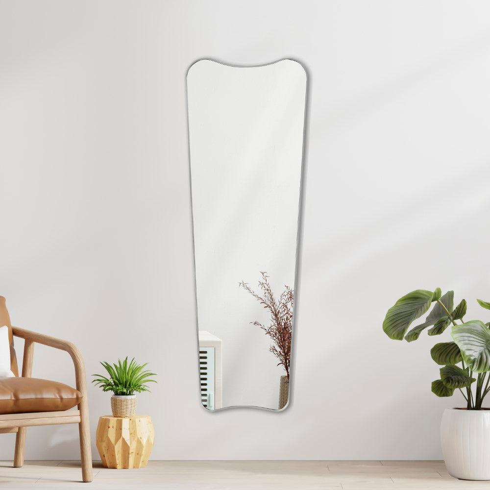 Lee 20 in. W x 59 in. H Large Rectangular Metal Framed Wall Mounted Full-Length Mirror