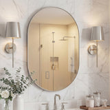 Nova 24 in. W x 36 in. H Medium Oval Metal Framed Wall Mirror