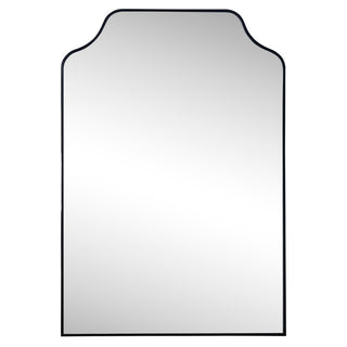 Vivian 24 in. W x 36 in. H Medium Scalloped-Top Metal Framed Wall Mounted Mirror