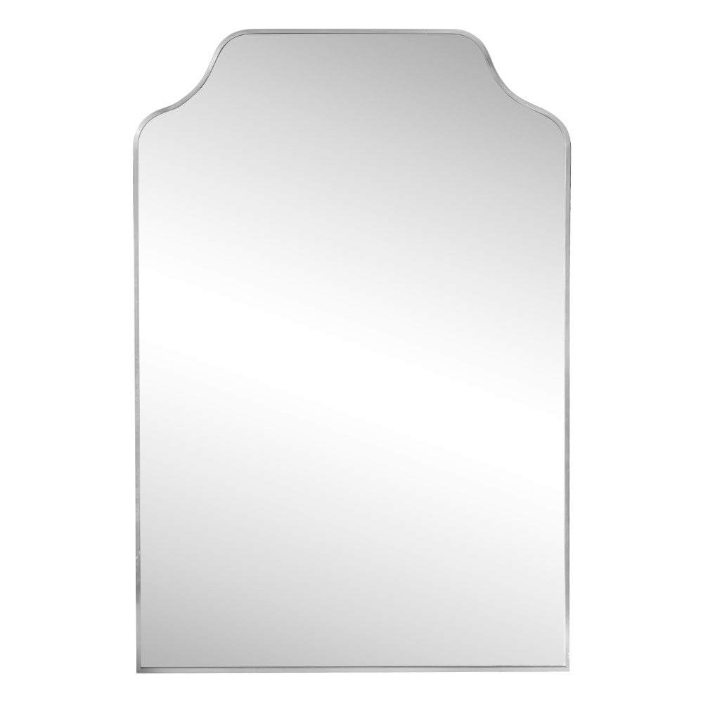 Vivian 24 in. W x 36 in. H Medium Scalloped-Top Metal Framed Wall Mounted Mirror
