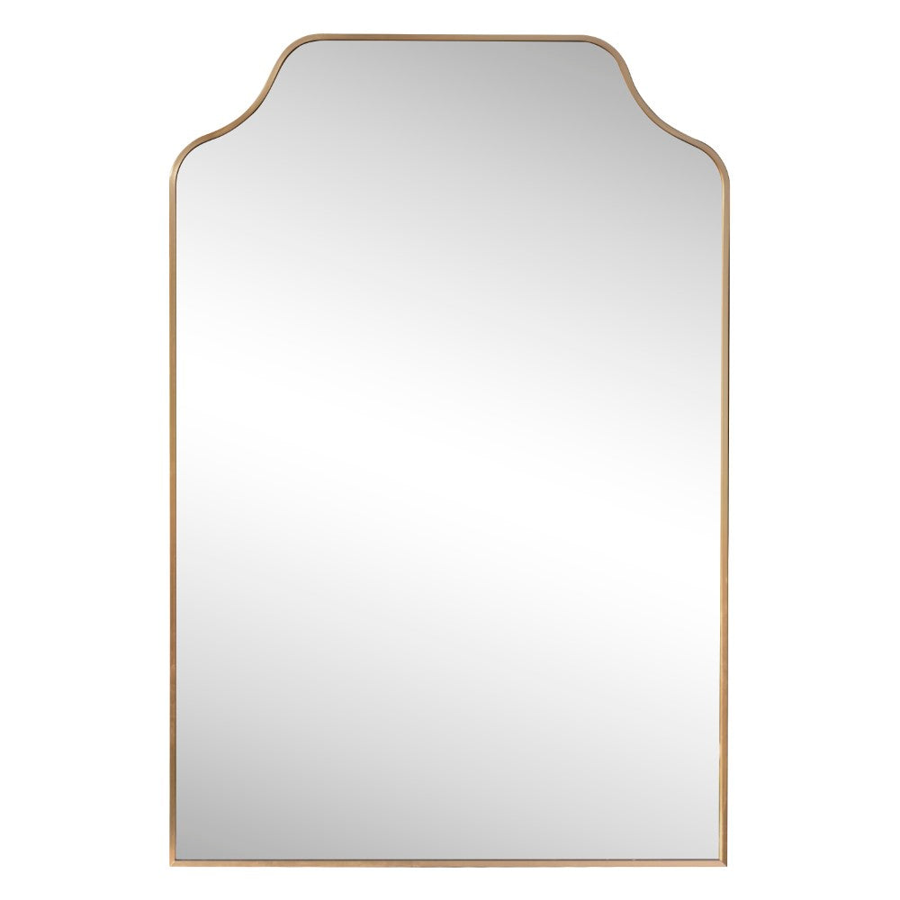 Vivian 24 in. W x 36 in. H Medium Scalloped-Top Metal Framed Wall Mounted Mirror