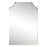 Vivian 24 in. W x 36 in. H Medium Scalloped-Top Metal Framed Wall Mounted Mirror