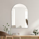 Reflectora 24 in. W x 36 in. H Medium Arched Metal Framed Wall Mounted Mirror