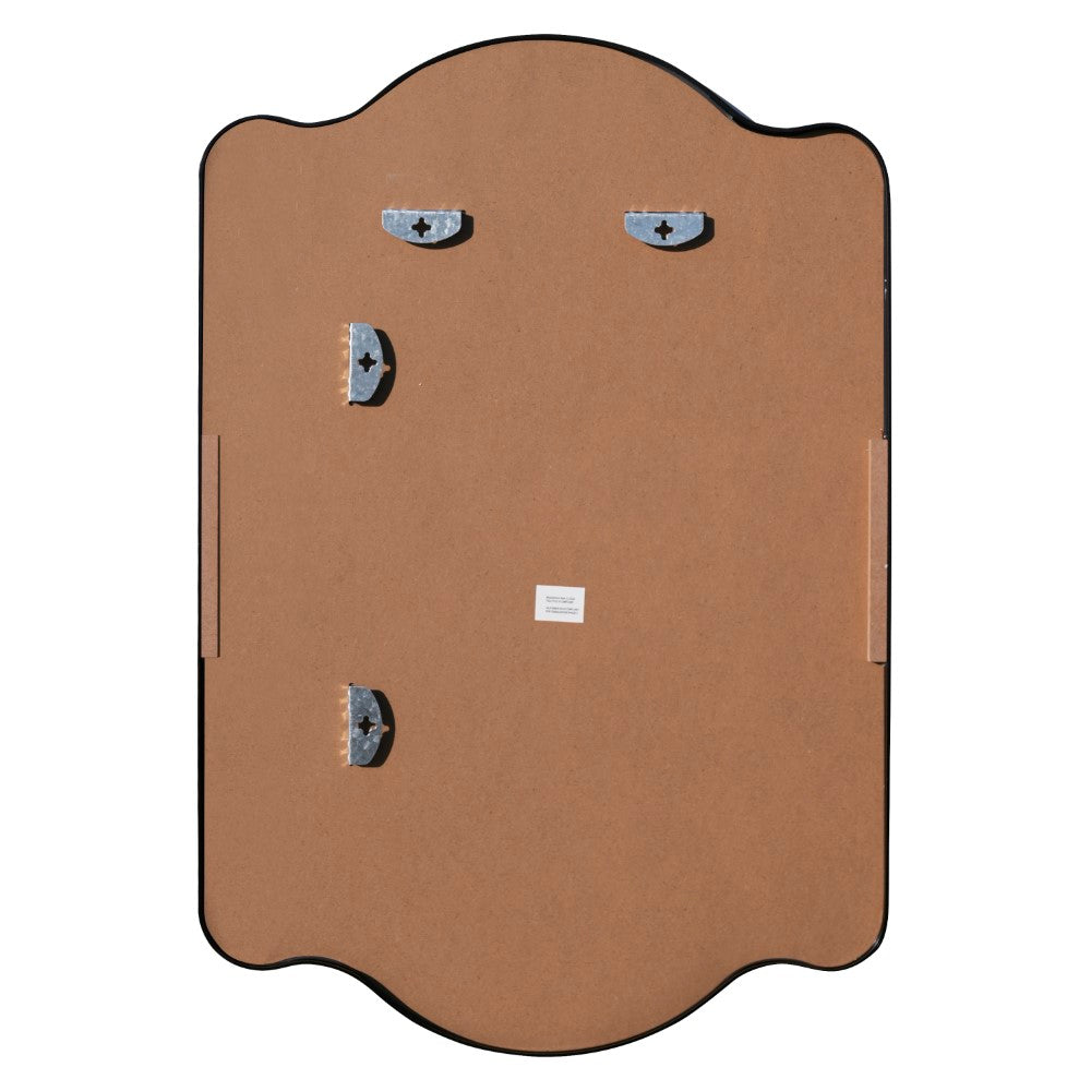 Gary 24 in. W x 36 in. H Medium Scalloped Rectangular Metal Framed Wall Mirror