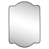 Gary 24 in. W x 36 in. H Medium Scalloped Rectangular Metal Framed Wall Mirror