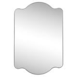 Gary 24 in. W x 36 in. H Medium Scalloped Rectangular Metal Framed Wall Mirror