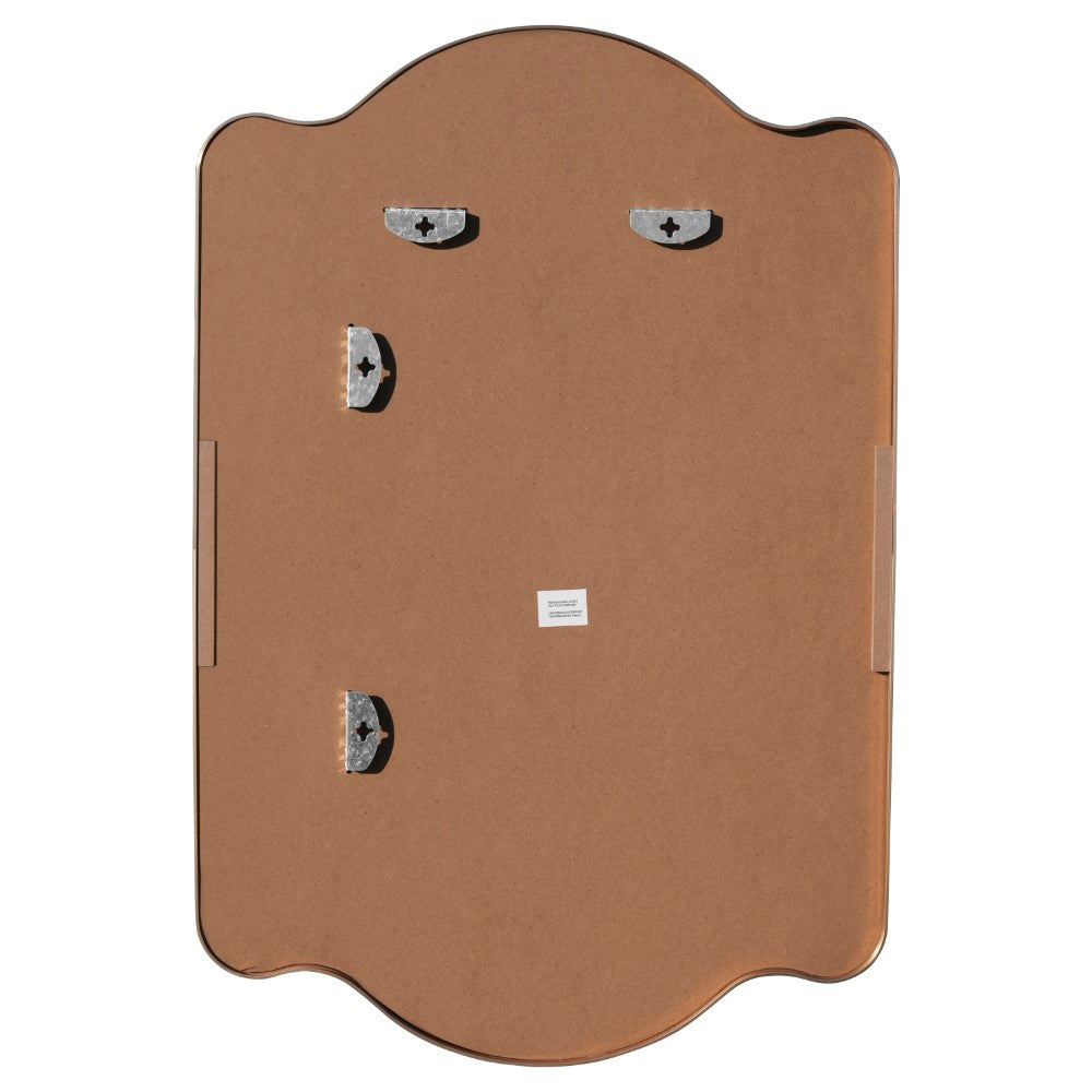 Gary 24 in. W x 36 in. H Medium Scalloped Rectangular Metal Framed Wall Mirror