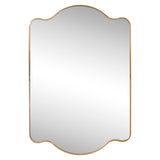 Gary 24 in. W x 36 in. H Medium Scalloped Rectangular Metal Framed Wall Mirror