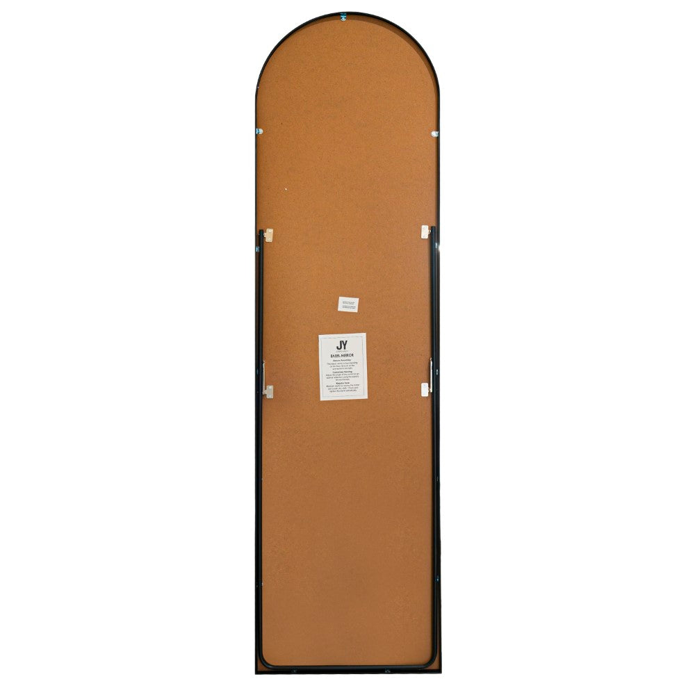 Clarity 16 in. W x 59 in. H Large Arched Metal Framed Floor Full-Length Mirror