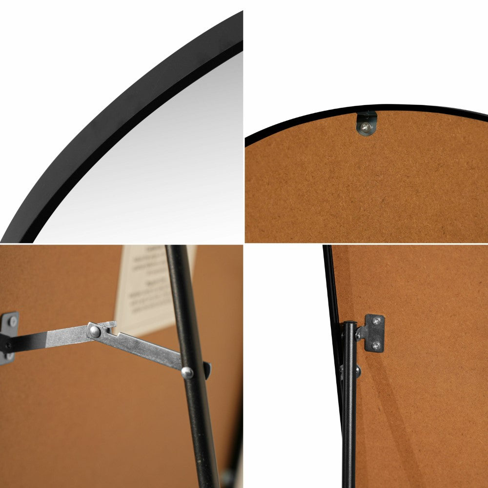 Clarity 16 in. W x 59 in. H Large Arched Metal Framed Floor Full-Length Mirror