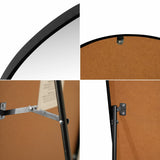 Clarity 16 in. W x 59 in. H Large Arched Metal Framed Floor Full-Length Mirror