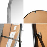 Clarity 16 in. W x 59 in. H Large Arched Metal Framed Floor Full-Length Mirror