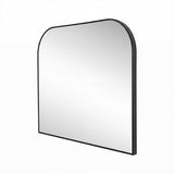 Aurex 38 in. W x 32 in. H Large Top Arched Rectangular Metal Framed Wall Mounted Mirror