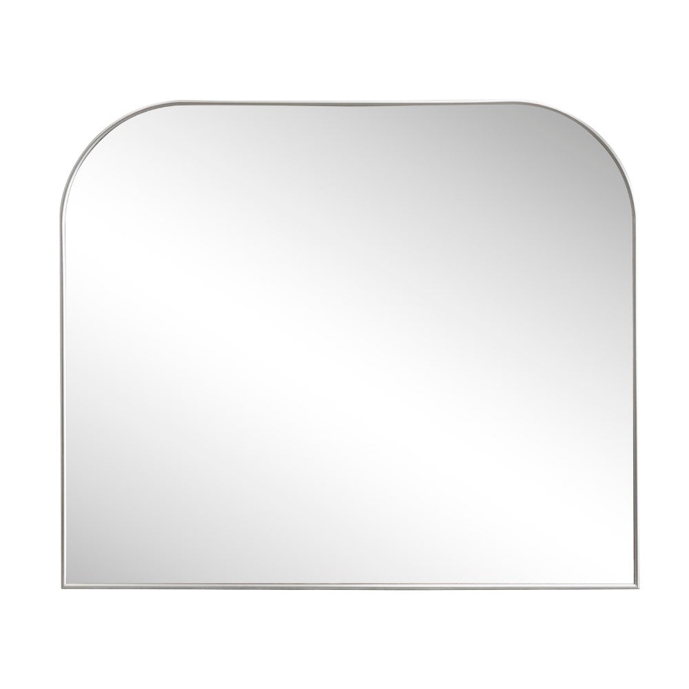 Aurex 38 in. W x 32 in. H Large Top Arched Rectangular Metal Framed Wall Mounted Mirror