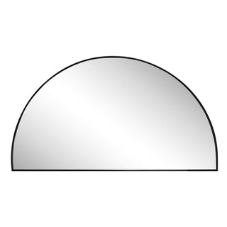 Virel 42 in. W x 23 in. H Large Half Circle Metal Framed Wall Mounted Mirror