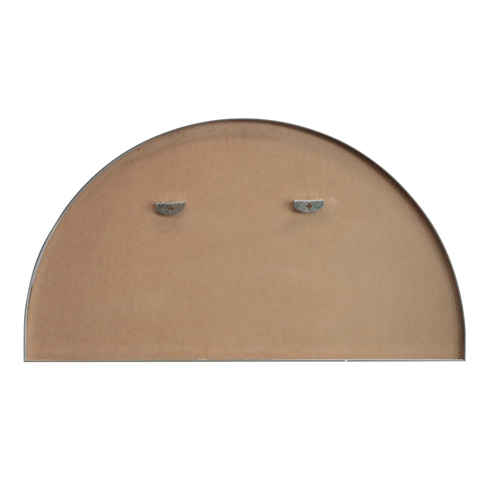 Virel 42 in. W x 23 in. H Large Half Circle Metal Framed Wall Mounted Mirror