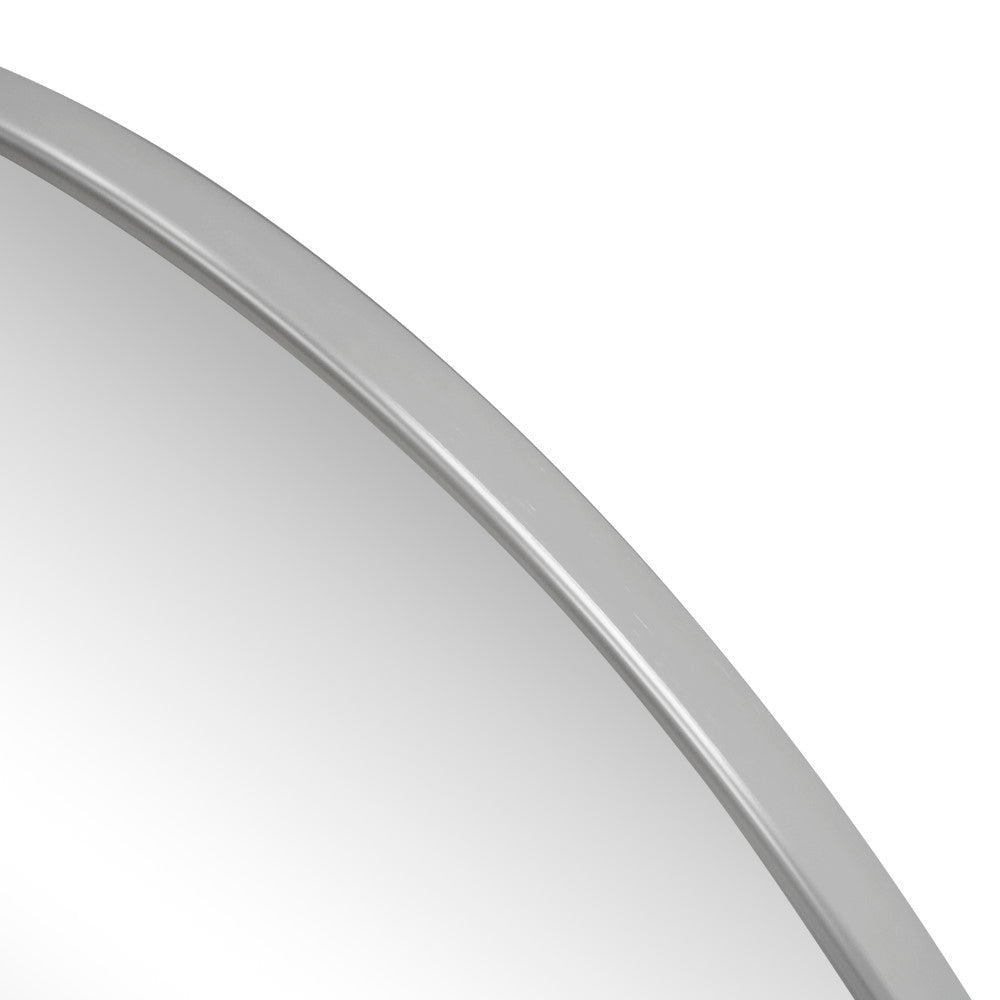 Virel 42 in. W x 23 in. H Large Half Circle Metal Framed Wall Mounted Mirror