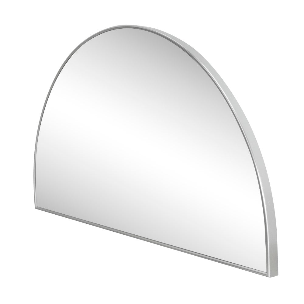 Virel 42 in. W x 23 in. H Large Half Circle Metal Framed Wall Mounted Mirror