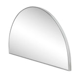 Virel 42 in. W x 23 in. H Large Half Circle Metal Framed Wall Mounted Mirror