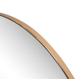Virel 42 in. W x 23 in. H Large Half Circle Metal Framed Wall Mounted Mirror