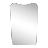 Nessa 24 in. W x 36 in. H Large Irregular Metal Framed Wall Mounted Mirror with Flat Bottom