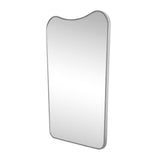 Nessa 24 in. W x 36 in. H Large Irregular Metal Framed Wall Mounted Mirror with Flat Bottom