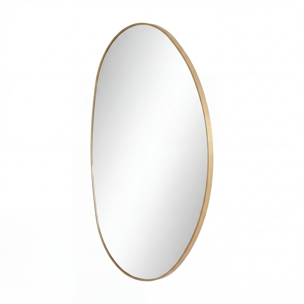 Lumis 24 in. W x 36 in. H Medium Irregular Oval Metal Framed Wall Mounted Mirror